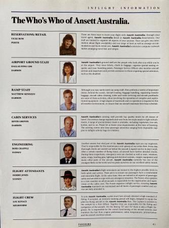 (image for) THE WHO'S WHO OF Ansett Australia.: "1990-1994"