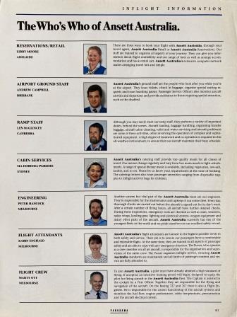(image for) THE WHO'S WHO OF Ansett Australia.: "1990-1994"