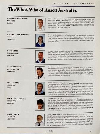 (image for) THE WHO'S WHO OF Ansett Australia.: "1990-1994"