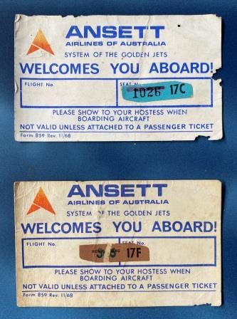 (image for) AVAILED BOARDING PASSES: "Ansett Airlines Of Australia"