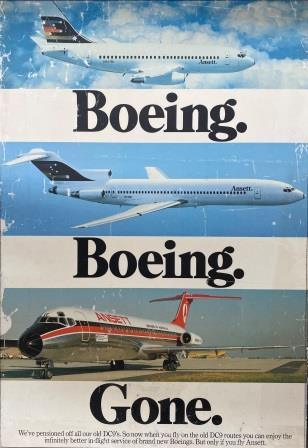 (image for) LAMINATED / BLOCKMOUNTED POSTER: "Boeing Boeing Gone"