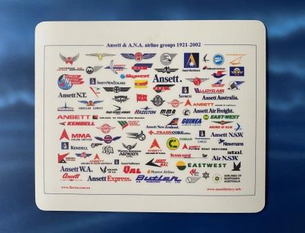 MOUSE MAT: "ANSETT & A.N.A AIRLINE GROUPS" (image for) MOUSE MAT: "ANSETT & A.N.A AIRLINE GROUPS"