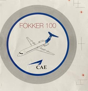 (image for) FOKKER: "F100 Sticker"