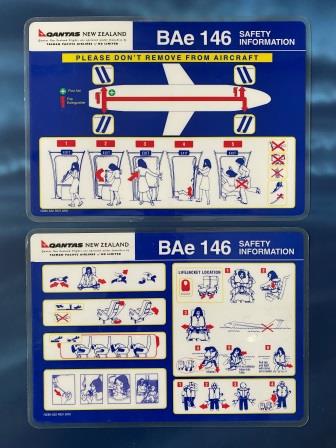 SAFETY CARD: "BAe 146" (image for) SAFETY CARD: "BAe 146"