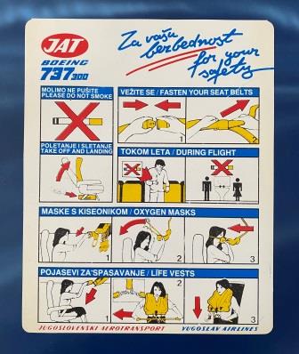 (image for) SAFETY CARD: "B737-300"