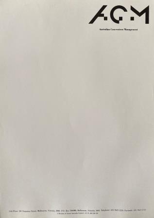 (image for) AUSTRALIAN CONCESSIONS MANAGEMENT: "Letterheads"