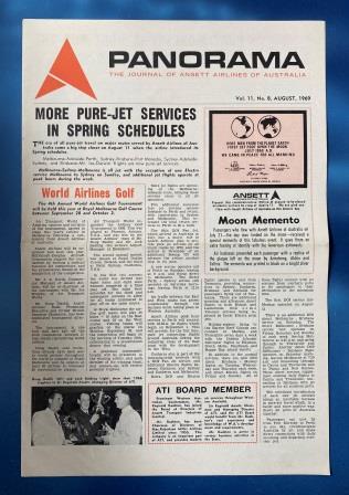 (image for) ANSETT AIRLINES OF AUSTRALIA: "Vol 11, No 8, August 1969"