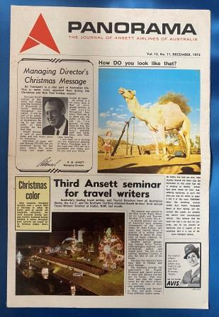 (image for) ANSETT AIRLINES OF AUSTRALIA: "Vol 15, No 11, December 1973"