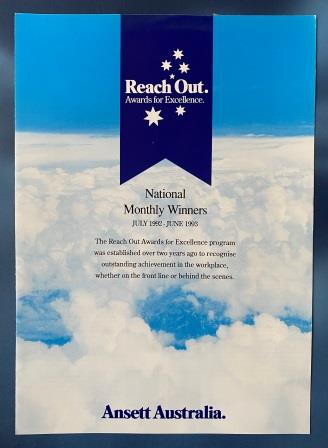 (image for) REACH OUT: "Awards for Excellence - Monthly Winners 1992- 1993"