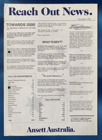 (image for) REACH OUT: "News Brochure - November 1990"