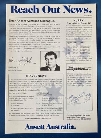 (image for) REACH OUT: "News Brochure - April 1991"