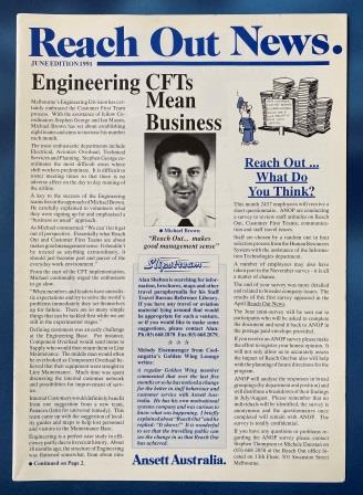 (image for) REACH OUT: "News Brochure - June 1991"