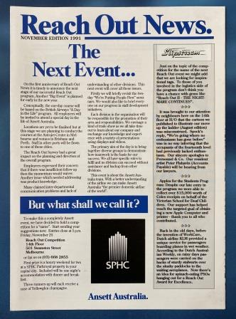 (image for) REACH OUT: "News Brochure - November 1991"