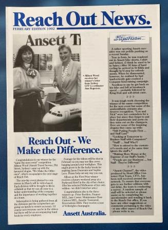(image for) REACH OUT: "News Brochure - February 1992"