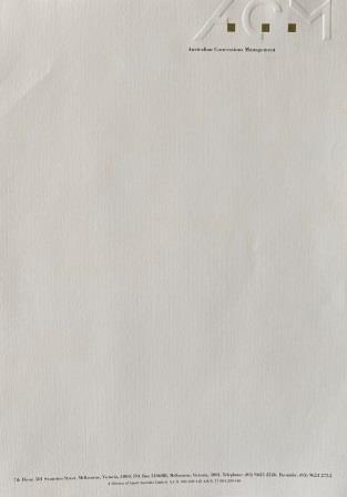 (image for) AUSTRALIAN CONCESSIONS MANAGEMENT: "Letterheads"
