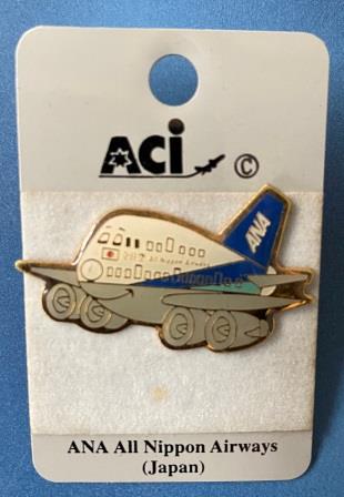 (image for) HAPPY PLANE LAPEL BADGE: "ANA All Nippon Airways"