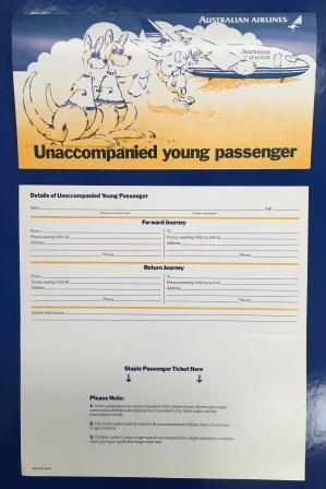 UNACCOMPANIED YOUNG PASSENGER TICKET COVER