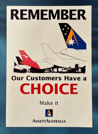 (image for) POSTER: "Remember Our Customers Have a Choice"
