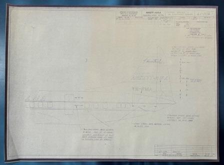 ELECTRA L188 FREIGHTER EXTERIOR MARKINGS DRAWING: " Ansett-A.N.A" (image for) ELECTRA L188 FREIGHTER EXTERIOR MARKINGS DRAWING: " Ansett-A.N.A"