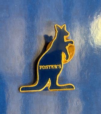 LAPEL BADGE: "Fosters" (image for) LAPEL BADGE: "Fosters"