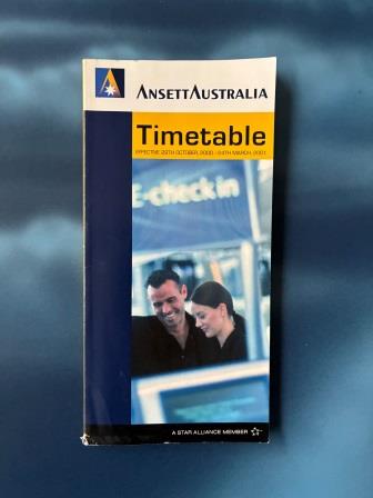 (image for) TIMETABLE: "Effective 29th October 2000"
