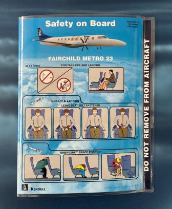 (image for) KENDELL AIRLINES - SAFETY CARD FAIRCHILD METRO 23