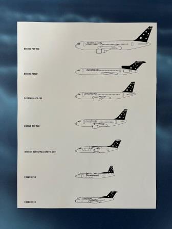 BROMIDE - Ansett Australia. : "Fleet Livery - Circa 1990" (image for) BROMIDE - Ansett Australia. : "Fleet Livery - Circa 1990"