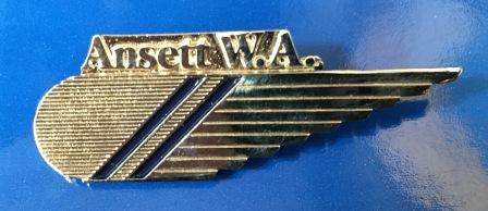 (image for) CABIN CREW WINGS: Ansett W.A. (Silver 2 Stripes)