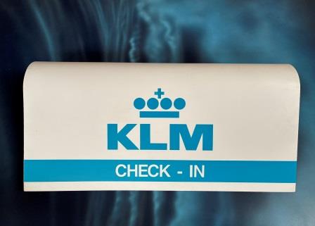 CHECK - IN SIGN: "KLM Royal Dutch Airlines" (image for) CHECK - IN SIGN: "KLM Royal Dutch Airlines"