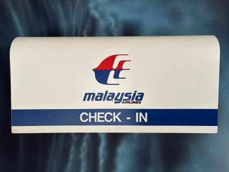 CHECK - IN SIGN: "Malaysia Airlines" (image for) CHECK - IN SIGN: "Malaysia Airlines"