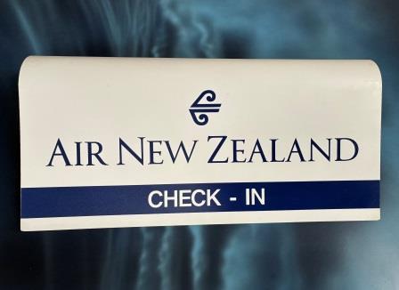 CHECK - IN SIGN: "Air New Zealand" (image for) CHECK - IN SIGN: "Air New Zealand"