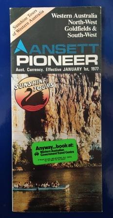 Ansett Pioneer Brochure - Western Australia 1977
