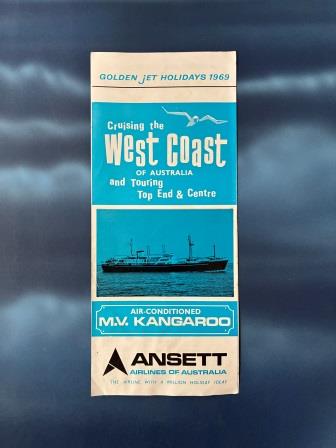 ANSETT AIRLINES OF AUSTRALIA: "Golden Jet Holidays 1969 - Cruising the West Coast" (image for) ANSETT AIRLINES OF AUSTRALIA: "Golden Jet Holidays 1969 - Cruising the West Coast"