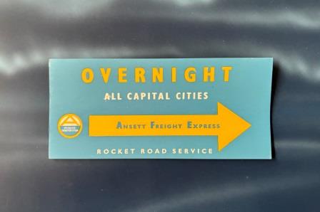 (image for) ANSETT FREIGHT EXPRESS: "Overnight Label"