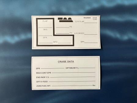 FLIGHT DATA SLIP: "Version 1" (image for) FLIGHT DATA SLIP: "Version 1"