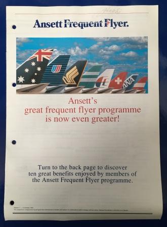 Ansett Frequent Flyer Booklet Ansett Frequent Flyer Booklet