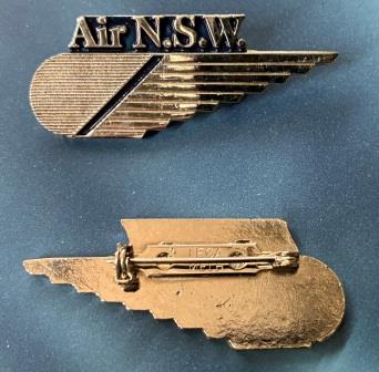 CABIN CREW WINGS: "Air NSW - Silver 1 Stripe" (image for) CABIN CREW WINGS: "Air NSW - Silver 1 Stripe"