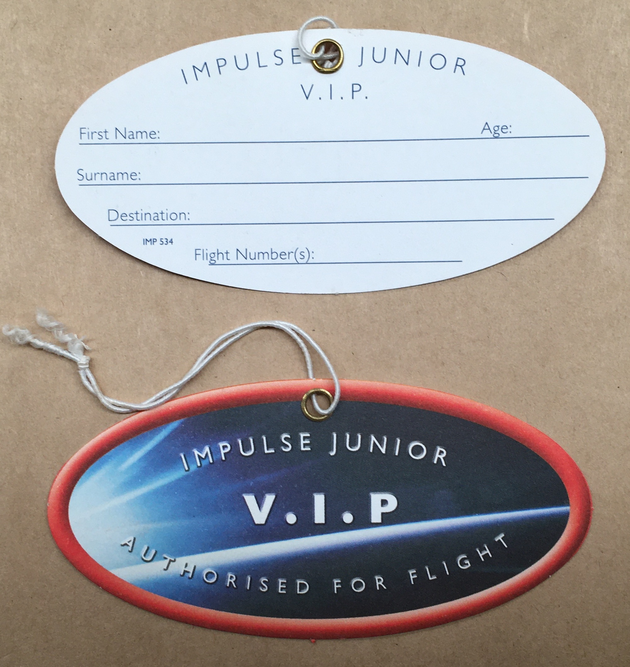 (image for) BAGGAGE TAG JUNIOR V.I.P. - Click Image to Close