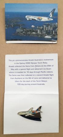 LAPEL BADGE: "Torch Relay Aircraft" (image for) LAPEL BADGE: "Torch Relay Aircraft"