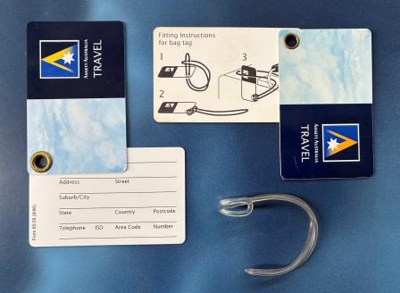 (image for) PLASTIC BAGGAGE TAG - "Travel"