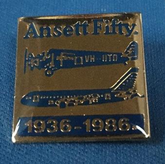 (image for) LAPEL BADGE: "Ansett Fifty 1936-1986"
