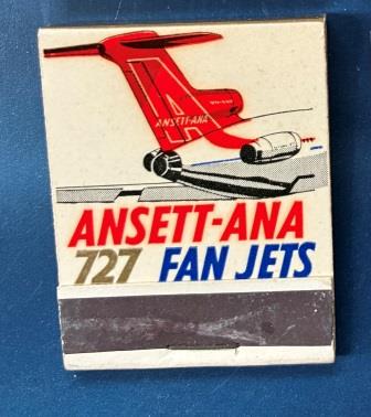 MATCHES BOOKLET: "Ansett-ANA 727 Fan Jets" (image for) MATCHES BOOKLET: "Ansett-ANA 727 Fan Jets"