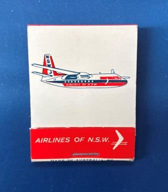 MATCHES BOOKLET: "Airlines Of N.S.W." (image for) MATCHES BOOKLET: "Airlines Of N.S.W."