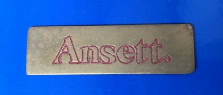 (image for) VINTAGE BRASS PLATE: "Ansett."