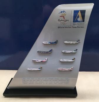 SYDNEY 2000 OLYMPIC GAMES OFFICIAL TEAM SET ON A DISPLAY BOARD