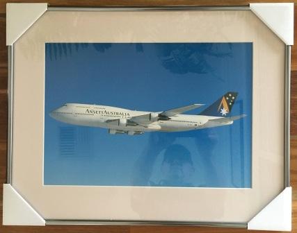 (image for) FRAMED AIRCRAFT POSTER: "B747-300 (VH-INH) - Click Image to Close