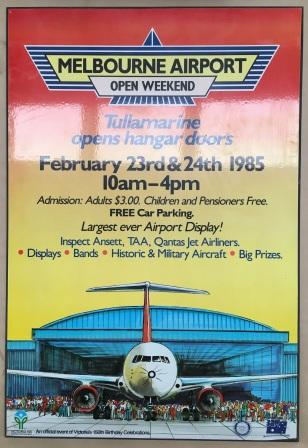 BLOCKMOUNTED POSTER: "Melbourne Airport Open Weekend 1985"