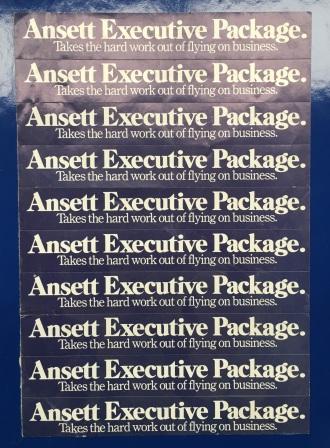 BUSINESS STICKER: "Ansett Executive Package"