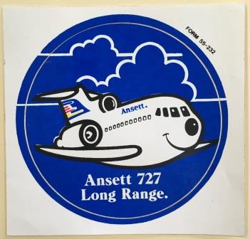 Ansett. 727 Long Range Sticker (version 1) Ansett. 727 Long Range Sticker (version 1)