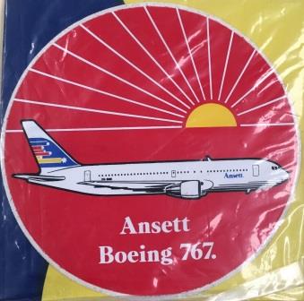 (image for) STICKER: "Ansett. Boeing 767."